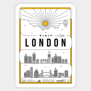 London Minimal Lineal Poster Sticker